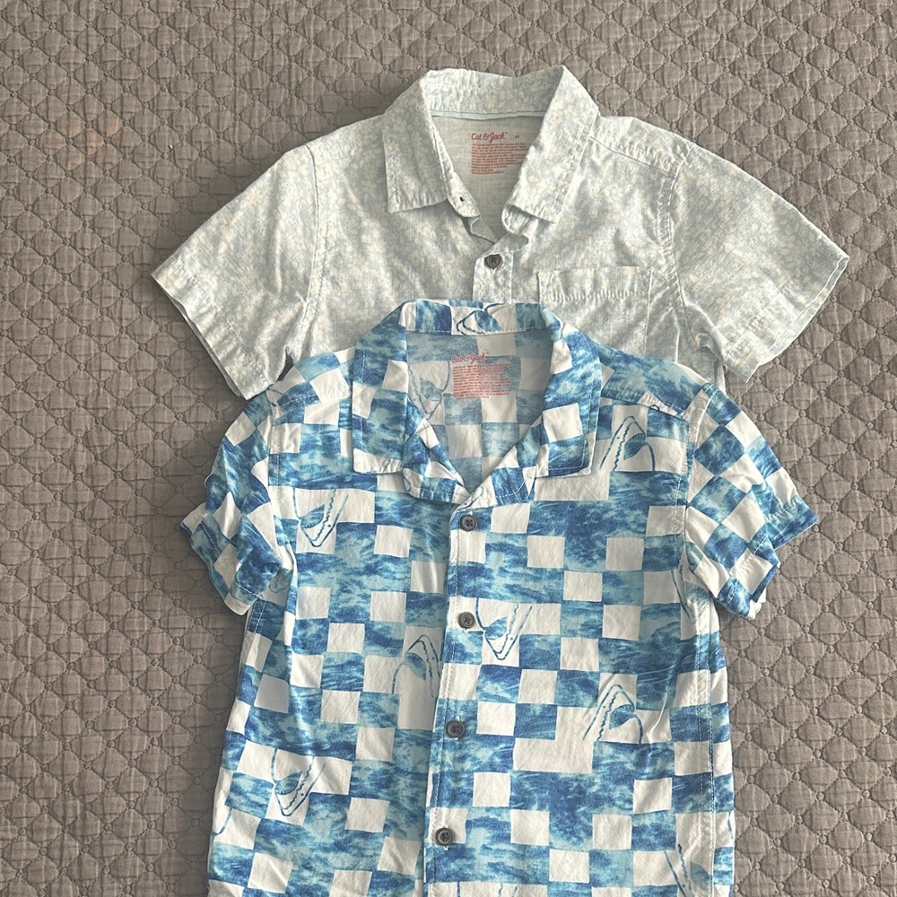 Cat & Jack Blue and White  Shirt Set